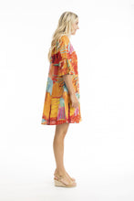 Load image into Gallery viewer, Orientique Kiwayu Frill Sleeve Contemporary Dress side shot
