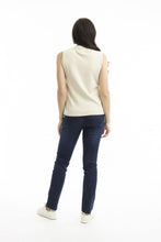 Load image into Gallery viewer, Orientique Knit Vest Knit-IN 2/30S Natural Melange colour back shot
