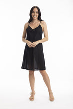 Load image into Gallery viewer, Orientique Long Slip in Black colour front shot
