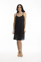 Load image into Gallery viewer, Orientique Long Slip in Black colour front shot
