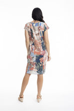 Load image into Gallery viewer, Orientique Luzon Bib Dress with Pockets Printed colour back shot
