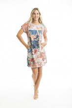 Load image into Gallery viewer, Orientique Luzon Reversible Short Sleeve Dress Printed colour front shot
