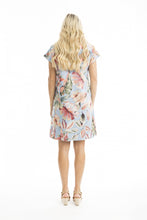 Load image into Gallery viewer, Orientique Luzon Reversible Short Sleeve Dress Printed colour back shot
