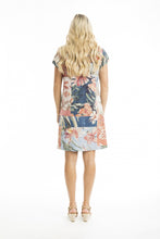 Load image into Gallery viewer, Orientique Luzon Reversible Short Sleeve Dress Printed colour back shot
