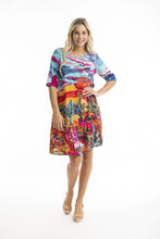 Load image into Gallery viewer, Orientique Ocampo Contemporary Dress Printed colour front shot
