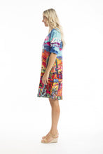 Load image into Gallery viewer, Orientique Ocampo Contemporary Dress Printed colour side shot
