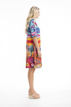 Load image into Gallery viewer, Orientique Ocampo Contemporary Dress Printed colour side shot
