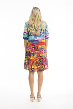 Load image into Gallery viewer, Orientique Ocampo Contemporary Dress Printed colour back shot
