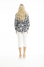 Load image into Gallery viewer, Orientique Poplin Print Shirt Black colour back shot
