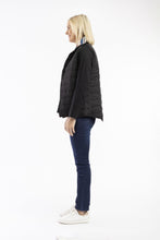 Load image into Gallery viewer, Orientique Puffer S/L Tropical Patch colour side shot
