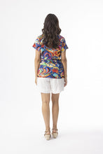 Load image into Gallery viewer, Orientique Crew T-Shirt Retro Paisley colour back shot
