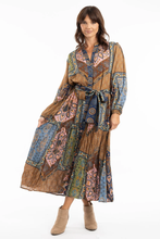 Load image into Gallery viewer, Orientique Rio Branco Buttonthrough Dress Printed colour front shot
