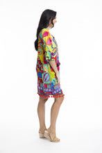 Load image into Gallery viewer, Orientique San Miguel Tassel Dress printed colour side shot
