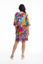Load image into Gallery viewer, Orientique San Miguel Tassel Dress printed colour back shot
