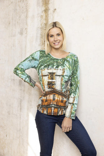 Orientique T-Shirt Contemporary Crew LS Alicante colour front shot