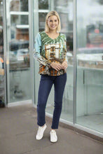 Load image into Gallery viewer, Orientique T-Shirt Contemporary V LS Alicante colour front shot
