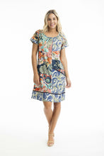 Load image into Gallery viewer, Orientique Yakushima Patch Dress Printed colour front shot
