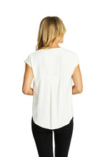Load image into Gallery viewer, Ping Pong - Helen V-Neck Slinky Top in Ivory colour back shot
