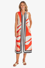 Load image into Gallery viewer, Ping Pong - Linear Maxi Dress - Linear Print front shot

