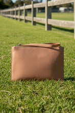 Load image into Gallery viewer, Queens Leather Pouch in Camel colour
