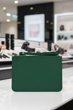 Load image into Gallery viewer, Queens Leather Pouch - Forest colour front shot
