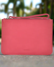 Load image into Gallery viewer, Queens Leather Pouch in Fuchsia colour
