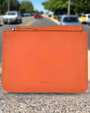 Load image into Gallery viewer, Queens Leather Pouch in Orange colour
