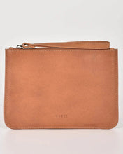 Load image into Gallery viewer, Queens Leather Pouch in Tan colour
