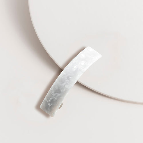 Classic Barrette Hair Clip in White colour by Super Amazing