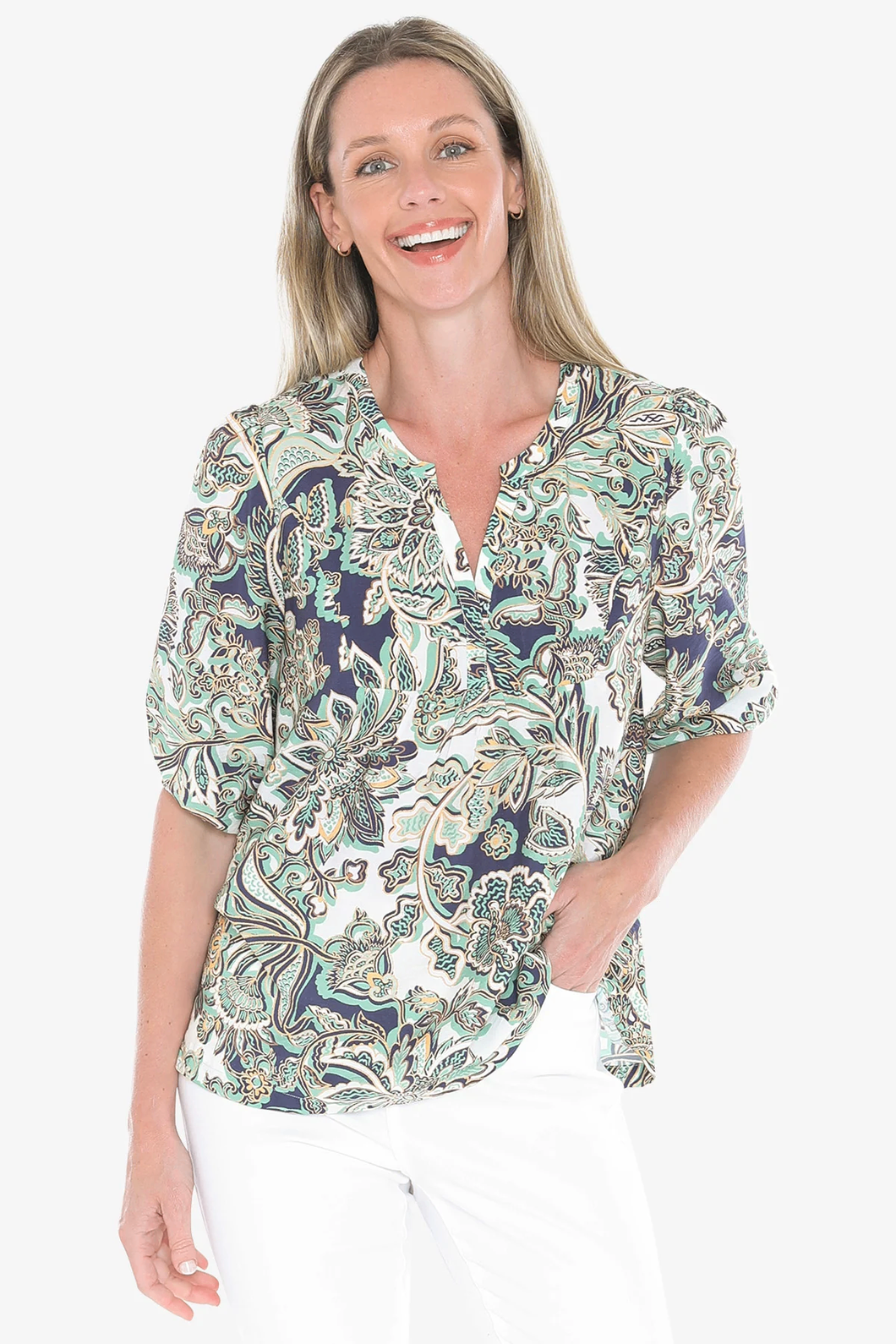 Jump - Summer Chintz Top Multi colored front shot