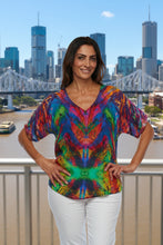 Load image into Gallery viewer, Claire Powell V Neck Short Sleeve Modal Top - Surprise
