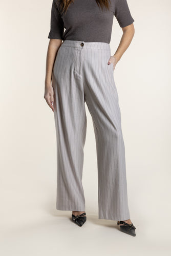 Two-T's Striped Pants Front View Closed Up
