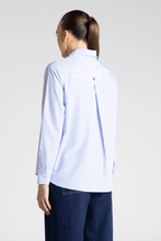 Load image into Gallery viewer, Two-T's - Classic Stripe Shirt - White Blue Stripe colour back shot
