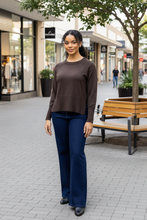 Load image into Gallery viewer, Two-T's - Crew Neck Basic Sweater - Brasil Nut colour front shot
