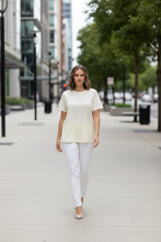 Load image into Gallery viewer, Two-T's - Crew Neck T-Shirt - Butter colour front shot
