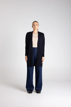 Load image into Gallery viewer, Two-T's - Merino Long Cardigan - Ink colour front shot

