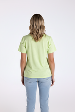 Load image into Gallery viewer, Two-T's - V Neck T-Shirt - Lime colour back shot

