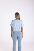 Load image into Gallery viewer, Two-T's - V Neck T-Shirt - Pale Blue colour front shot
