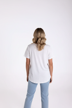 Load image into Gallery viewer, Two-T's - V Neck T-Shirt - White colour front shot
