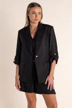 Load image into Gallery viewer, Two-T&#39;s Linen Mix Short - Black
