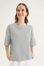 Load image into Gallery viewer, Yarra Trail - Banda Tee - White/ Nori colour front shot
