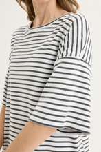 Load image into Gallery viewer, Yarra Trail - Banda Tee - White/ Nori colour side closed up shot
