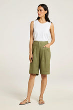 Load image into Gallery viewer, Yarra Trail - Bermuda Short in Moss colour side shot
