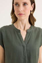 Load image into Gallery viewer, Yarra Trail - Bodhi Dress - Nori colour front closed up shot
