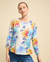Load image into Gallery viewer, Yarra Trail - Brushed Floral Print Hi low hem Round neckline
