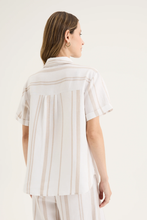 Load image into Gallery viewer, Yarra Trail - Byron Shirt - White/ Twine colour back shot
