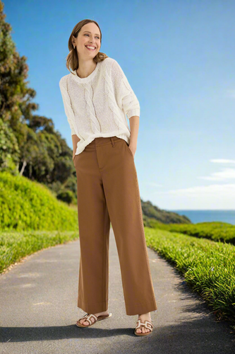 Yarra Trail - Coaxial Jumper - Ecru colour front shot