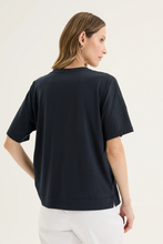 Load image into Gallery viewer, Yarra Trail - Glass Tee - Navy colour back shot
