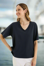 Load image into Gallery viewer, Yarra Trail - Glass Tee - Navy colour front shot

