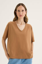 Load image into Gallery viewer, Yarra Trail - Glass Tee - Nutmeg colour front shot
